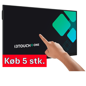 Pris pris pr stk ved køb af 5 stk i3 E-one 86" interaktiv touchskærm 4K